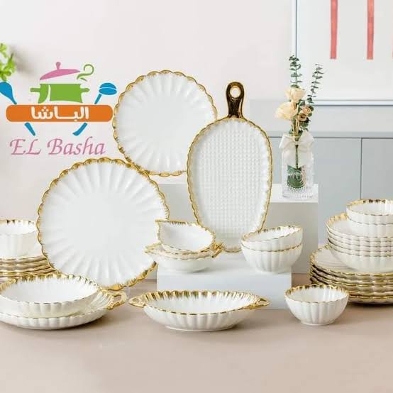 طقم عشاء 30 قطعه مدور الباشا